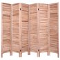 Room Divider Screen 6 Panel Rustic Natural Wood Folding Large Private Shutter
