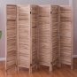 Room Divider Screen 6 Panel Rustic Natural Wood Folding Large Private Shutter