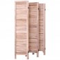 Room Divider Screen 6 Panel Rustic Natural Wood Folding Large Private Shutter