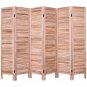 Room Divider Screen 6 Panel Rustic Natural Wood Folding Large Private Shutter