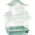 Parakeet Cage Finch Canary Pet Bird House with Swing Perches Food Dishes Green