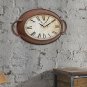Farmhouse Clock Kitchen Wall Hanging Rustic Metal with Red Antique Rust Finish