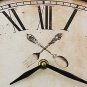 Farmhouse Clock Kitchen Wall Hanging Rustic Metal with Red Antique Rust Finish
