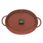 Farmhouse Clock Kitchen Wall Hanging Rustic Metal with Red Antique Rust Finish