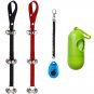 Dog Potty Train Puppy Housebreaking Aid with Door Bells Clicker Bag Holder Set