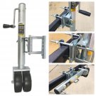 RV Trailer Boat Camper Mount Jack Swivel Dual Wheel Swing Away 1500Lbs 11.5 Lift