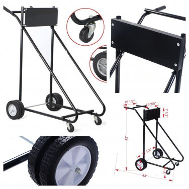 Boat Motor Stand Engine Outboard Carrier Wheel Cart Dolly Storage 315 Lbs Cap