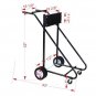 Boat Motor Stand Engine Outboard Carrier Wheel Cart Dolly Storage 315 Lbs Cap
