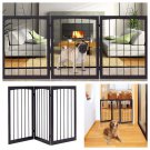 Wood Gate For Dogs Doorway Stairway Hallway Expandable Folding to 36" Wide 30" H
