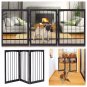 Wood Gate For Dogs Doorway Stairway Hallway Expandable Folding to 36" Wide 30" H