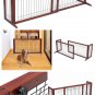 Wood Gate For Dogs Free Standing Adjustable Expandable Extra Wide 40" to 71" L