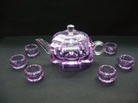 Excellent crystal chinese tea kettle set