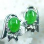 Brand 'LIYING'Fashion 925 Sterling Silver  Earring With Natural Emerald