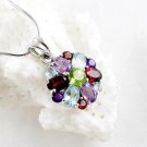 Brand 'LIYING'Fashion 925 Sterling Silver  Pendants With Natural Blue Diamond