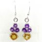 Brand 'LIYING'Fashion 925 Sterling Silver  Earrings With Natural Blue Diamond