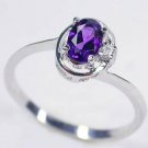 Brand 'LIYING' 925 Sterling Silver Ring with Nature Blue Diamond