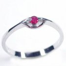 Brand 'LIYING'  Elegant 925 Sterling Silver Ring with Nature Ruby