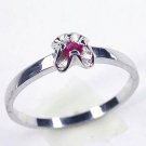 Brand 'LIYING'  Elegant 925 Sterling Silver Ring with Nature Ruby