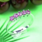 Brand 'LIYING'  Elegant 925 Sterling Silver Ring with Nature Ruby