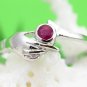 Brand 'LIYING'  Elegant 925 Sterling Silver Ring with Nature Ruby