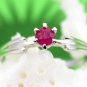 Brand 'LIYING'  Fashion 925 Sterling Silver Ring with Nature Ruby