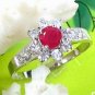 Brand 'LIYING'  Fashion 925 Sterling Silver Ring with Nature Ruby