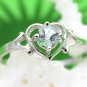 Brand 'LIYING' 925 Sterling Silver Ring with Nature Light Blue Diamond