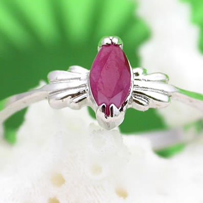 Brand 'LIYING' 925 Sterling Silver Ring with Natural Ruby