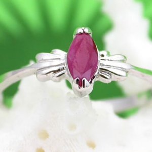 Brand 'LIYING' 925 Sterling Silver Ring with Natural Ruby