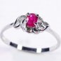 Brand 'LIYING' 925 Sterling Silver Ring with Natural Ruby