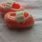Peach side button loafers