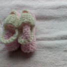 Pink side buttoned baby loafers