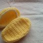 Yellow side buttoned loafers for newborns