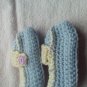 Lavender newborn side buttoned loafers