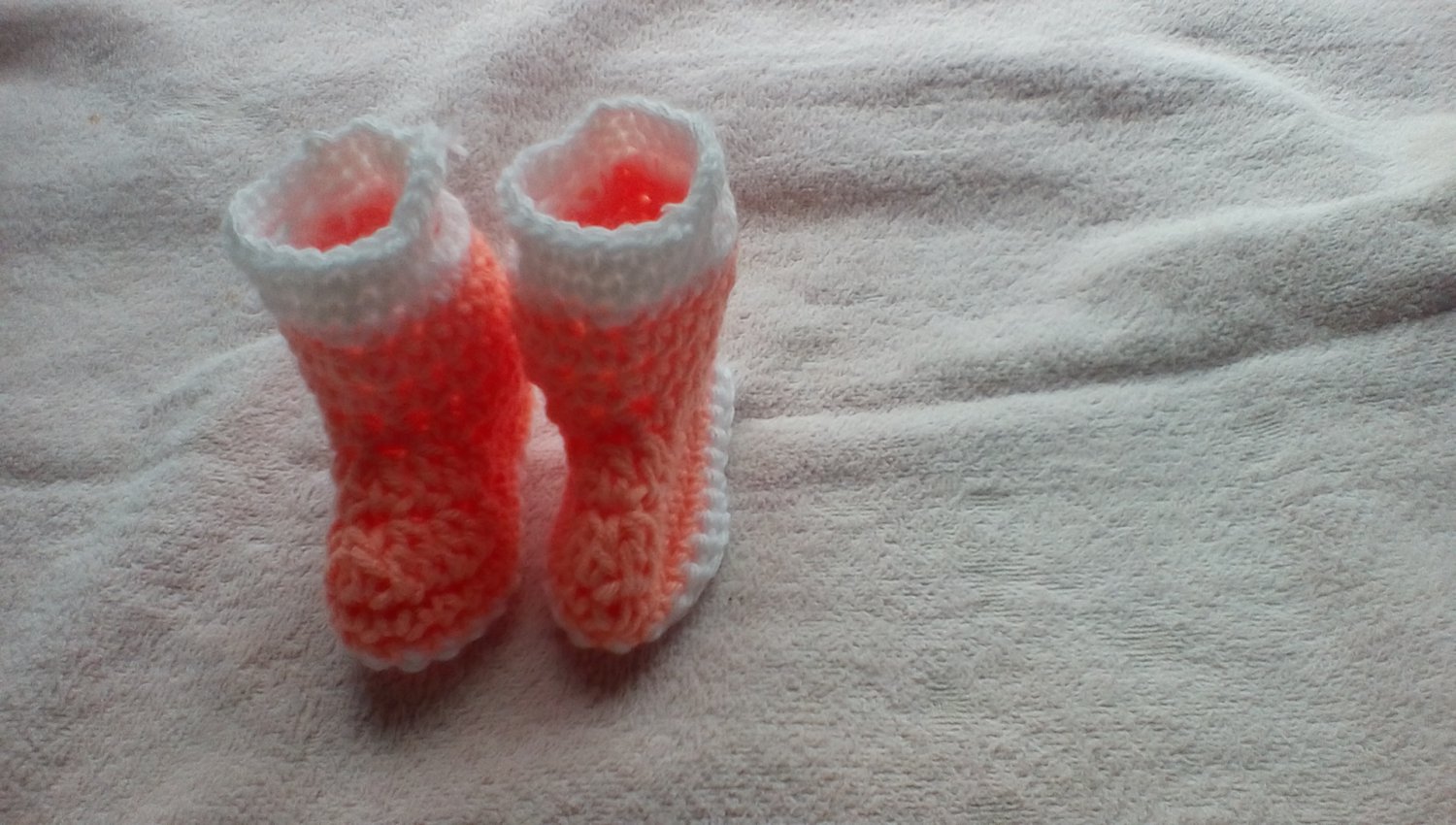 Peach newborn rainboots