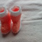 Peach newborn rainboots
