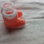 Peach newborn rainboots