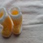 Newborn yellow and cream rainboots