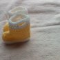 Newborn yellow and cream rainboots