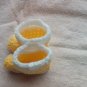 Newborn yellow and cream rainboots