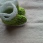 Green newborn crocheted rainboot
