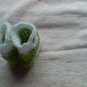 Green newborn crocheted rainboot