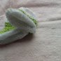 Green newborn crocheted rainboot