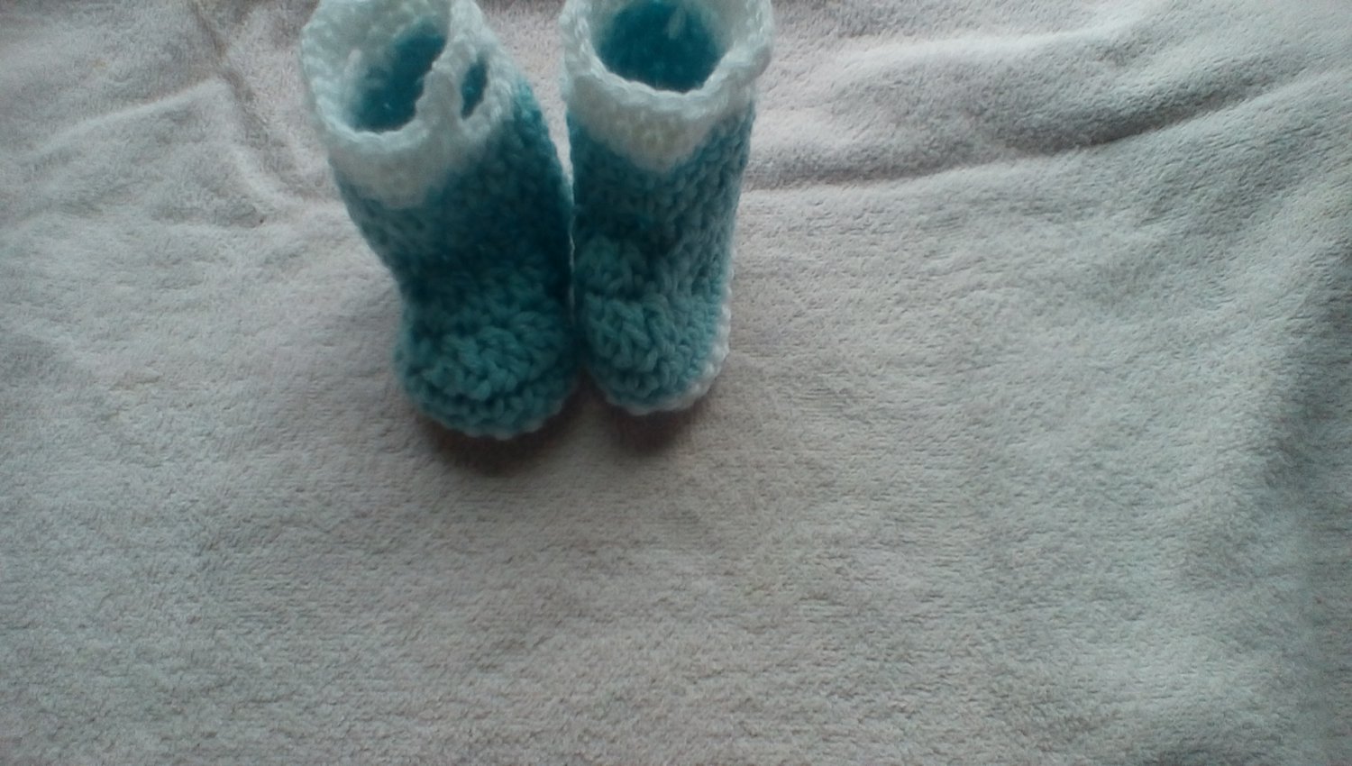 Newborn Lt. Blue crocheted rain boots