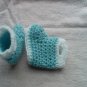 Newborn Lt. Blue crocheted rain boots