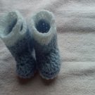 Newborn lavender crocheted rainboots