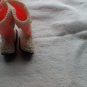 Peach and cream newborn cowboy booties