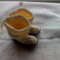 Newborn yellow and cream crocheted cowboy booties
