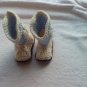 Newborn light blue cowboy booties