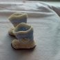 Newborn light blue cowboy booties